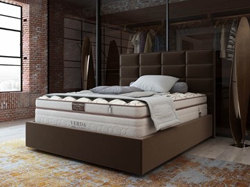 Кровать 2-спальная Chocolate Compact/Island M 160х200, Микровелюр (Manhattan Лесной каштан) в Нижнем Новгороде