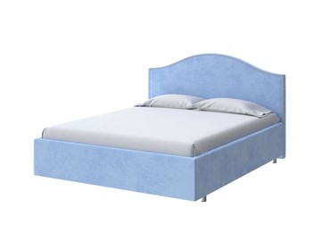 Кровать с мягким изголовьем Classic 160х200, Велюр (Teddy Небесно-голубой) в Нижнем Новгороде