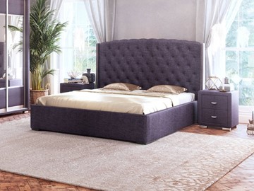 Кровать двуспальная Dario Slim 160x200, Велюр (Лофти Слива) в Нижнем Новгороде