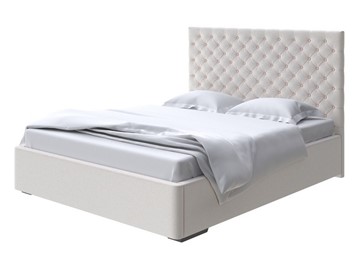Кровать в спальню Modena 160x200, Велюр (Scandi Cotton 3 Лён) в Нижнем Новгороде