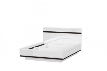 Двуспальная кровать Соло универсальная 1,6х2,0, белый/белый глянец/венге в Нижнем Новгороде