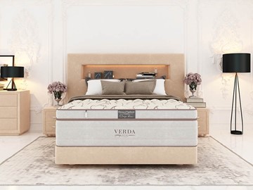 Кровать в спальню Smart Compact/Podium M 160х200, Флок (Велсофт Бежевый) в Нижнем Новгороде