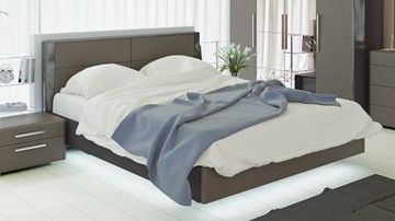 Кровать в спальню Наоми 1600, цвет Фон серый, Джут СМ-208.01.01 в Нижнем Новгороде