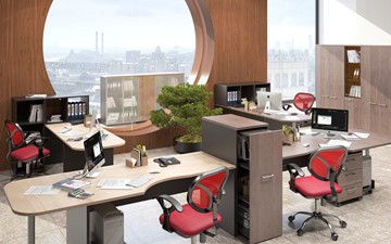 Комплект офисной мебели Xten в опенспэйс для четырех сотрудников в Нижнем Новгороде - предосмотр 5