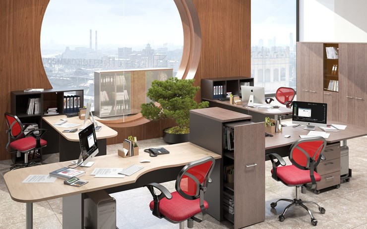 Комплект офисной мебели Xten в опенспэйс для четырех сотрудников в Нижнем Новгороде - изображение 5