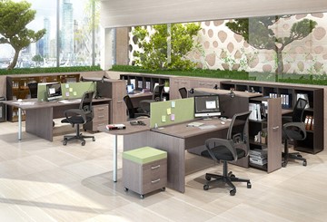 Комплект офисной мебели Xten в опенспэйс для четырех сотрудников в Нижнем Новгороде - предосмотр 1