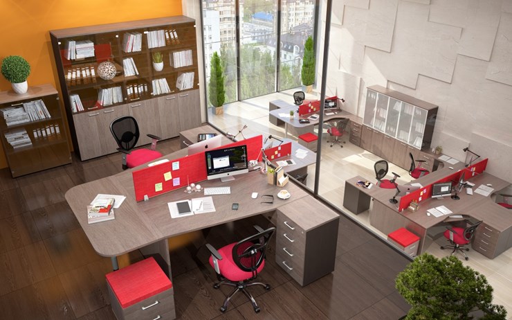 Комплект офисной мебели Xten в опенспэйс для четырех сотрудников в Нижнем Новгороде - изображение 3