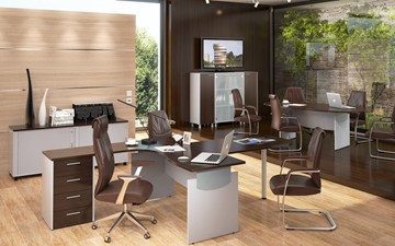 Набор мебели в офис OFFIX-NEW для двух сотрудников и руководителя в Нижнем Новгороде