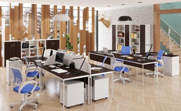 Офисный комплект мебели Imago S - два стола, две тумбы в Нижнем Новгороде