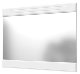 Настенное зеркало Олимп с декоративными планками (белый) в Арзамасе