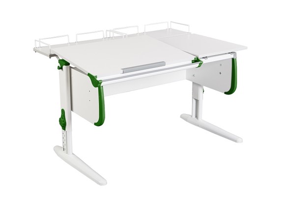 Растущий стол 1/75-40 (СУТ.25) + Polka_z 1/600 (2шт) белый/серый/Зеленый в Нижнем Новгороде - изображение