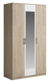 Шкаф 3 двери Genesis Светлана, с зеркалом, белый/дуб сонома в Нижнем Новгороде