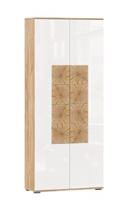 Шкаф двухстворчатый Фиджи с декоративными накладками 659.310, Дуб Золотой/Белый в Арзамасе