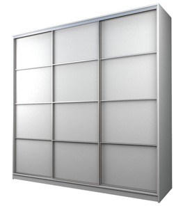 Шкаф 3-х дверный MAX МШ-27-6-24-111, Профиль Серебро/Цвет Белый в Нижнем Новгороде