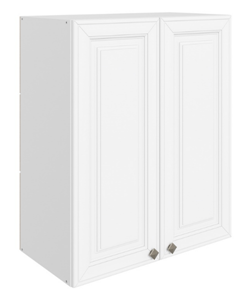 Шкаф кухонный Мишель L600 H720 (2 дв. гл.) эмаль (белый/белый) в Нижнем Новгороде