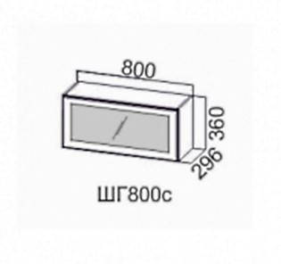 Навесной шкаф Волна, ШГ800с/360 в Нижнем Новгороде - предосмотр