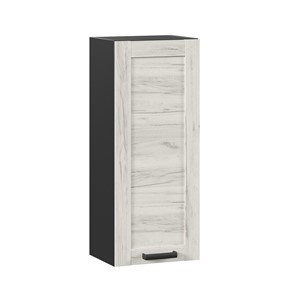 Навесной кухонный шкаф 400 высокий Винченца ЛД 234.420.000.082, Чёрный/Дуб Крафт белый в Нижнем Новгороде