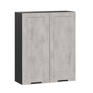 Кухонный навесной шкаф 800 высокий Джамис ЛД 296.460.000.029, Чёрный/Белый камень в Нижнем Новгороде