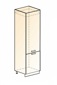 Шкаф-пенал под холодильник Бостон L600 (2 дв. гл.) в Нижнем Новгороде