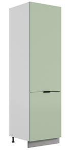 Шкаф-пенал Стоун L600 под холодильник (2 дв.гл.) (белый/полынь софттач) в Нижнем Новгороде