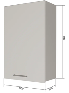 Кухонный шкаф ВС9 60, МДФ Софт бирюза/Антрацит в Нижнем Новгороде