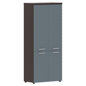 Шкаф с дверцами TORR LUX TLHC 85.3 с глухими средними и малыми дверьми 854х452х1958 Венге Магия/ Серо-голубой в Нижнем Новгороде