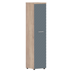 Шкаф TORR LUX TLHC 42.1 колонка с глухой дверью и топом 435х452х1958 Дуб Каньон/ Серо-голубой в Нижнем Новгороде