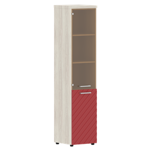 Шкаф-стеллаж TORR LUX TLHC 42.2 R колонка комбинированная с топом 435х452х1958 Сосна Эдмонт/ Красный в Нижнем Новгороде