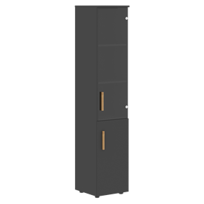 Высокий шкаф колонна с глухой дверью FORTA Черный Графит  FHC 40.2 (L/R) (399х404х1965) в Нижнем Новгороде