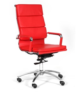 Компьютерное кресло CHAIRMAN 750 экокожа красная в Арзамасе