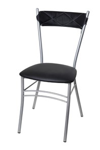 Кухонный стул Бистро Софт СРП-080С Эмаль, с мягкой спинкой Экотекс черный в Нижнем Новгороде - предосмотр