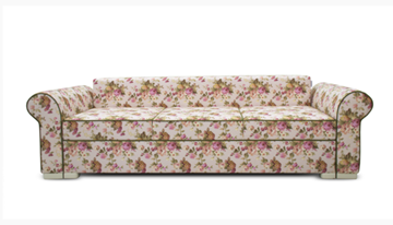 Прямой диван Ameli (Arcadia rose+shaggy green+glance bone) в Нижнем Новгороде - предосмотр 3