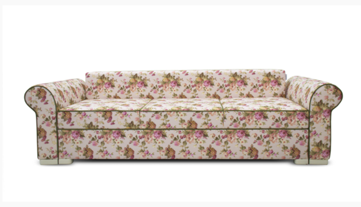 Прямой диван Ameli (Arcadia rose+shaggy green+glance bone) в Нижнем Новгороде - изображение 3