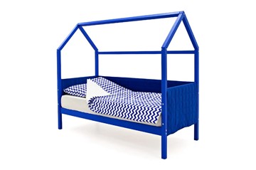 Кровать-домик детская «Svogen синий» мягкая в Нижнем Новгороде