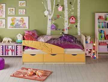 Кровать в детскую Дельфин, Желтый матовый 80х200 в Нижнем Новгороде
