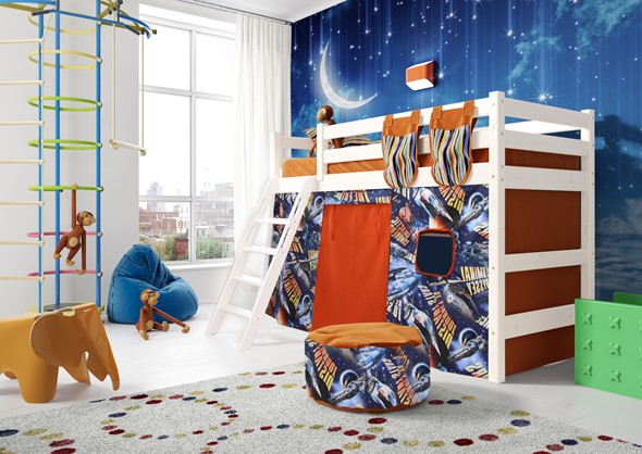 Детская кровать-чердак Соня, Вариант 6 Белый в Нижнем Новгороде - изображение