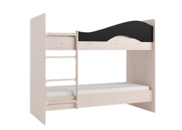 Детская  двухъярусная кровать Мая с 2 ящиками на щитах, корпус Млечный дуб, фасад Венге в Нижнем Новгороде - предосмотр 3