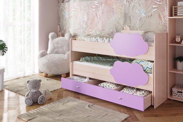 Детская 2-этажная кровать Соник 1.6 с ящиком, Ирис в Нижнем Новгороде - изображение