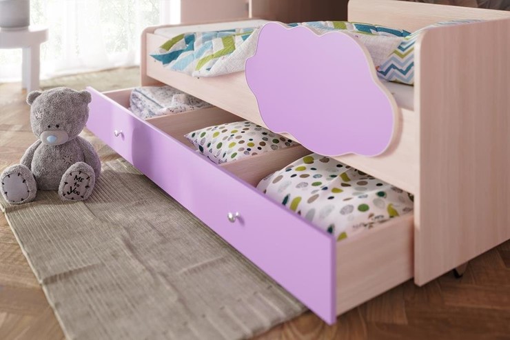 Детская 2-х ярусная кровать Соник 1.6 с ящиком, Розовый в Нижнем Новгороде - изображение 1