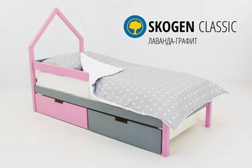 Детская кровать-домик мини Skogen лаванда-графит в Нижнем Новгороде