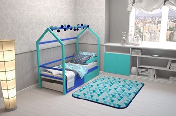 Кровать-домик детская Svogen синий-мятный в Нижнем Новгороде - предосмотр 6