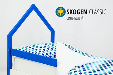 Кровать-домик в детскую мини Skogen сине-белый в Нижнем Новгороде - предосмотр 3