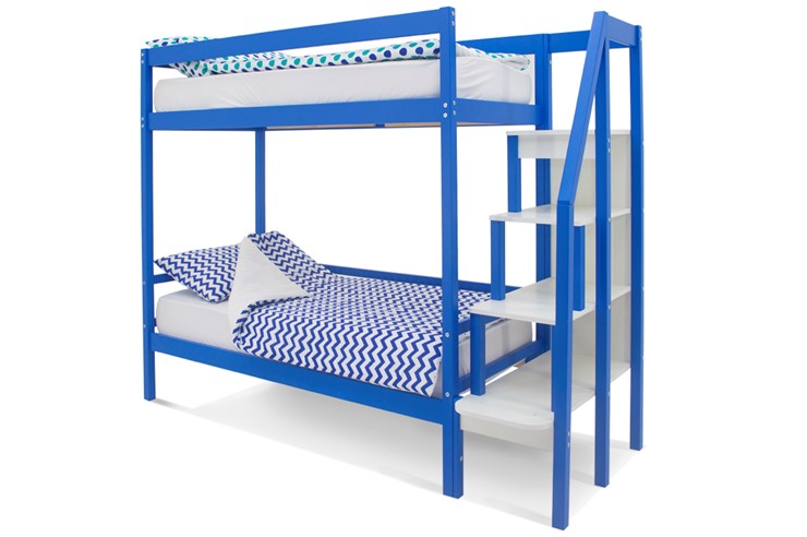 Двухэтажная детская кровать Svogen синий в Нижнем Новгороде - изображение 2
