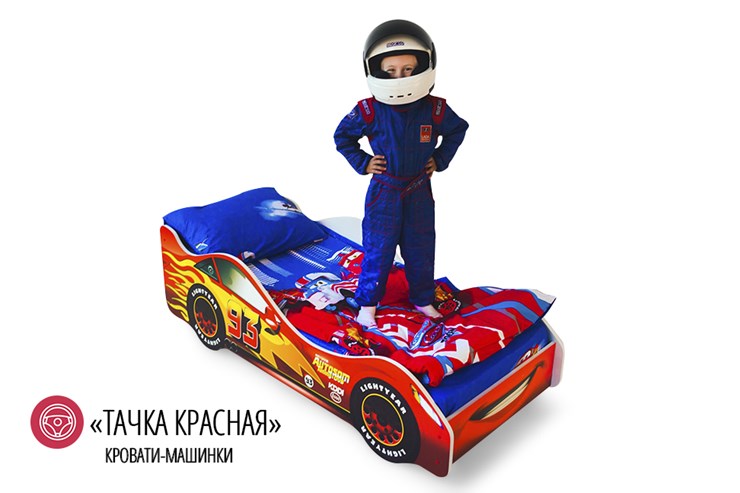 Детская кровать-машина Тачка красная в Нижнем Новгороде - изображение 1