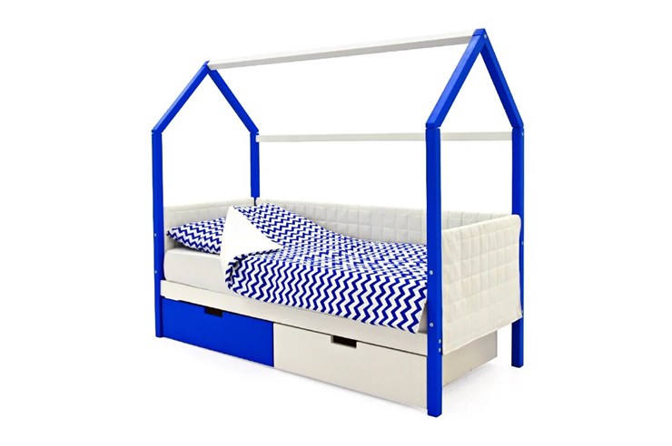Кровать-домик в детскую «Svogen сине-белый» мягкая в Нижнем Новгороде - изображение 3