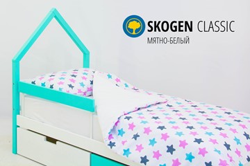 Кровать-домик детская мини Skogen белый-мятный в Нижнем Новгороде - предосмотр 3
