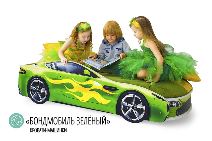 Кровать-машина Бондимобиль зеленый в Нижнем Новгороде - изображение 2