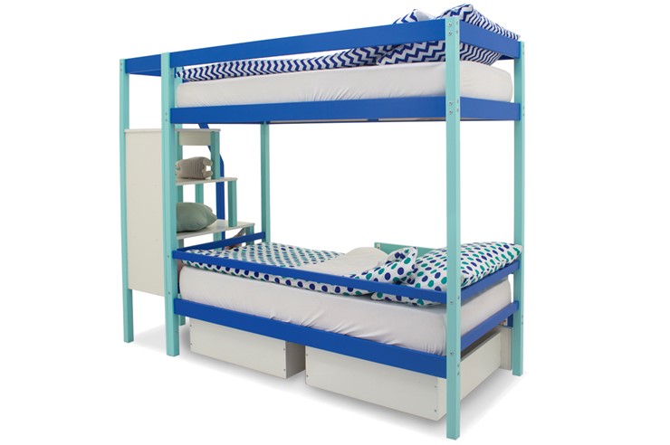 Детская 2-х ярусная кровать Svogen мятный-синий в Нижнем Новгороде - изображение 6