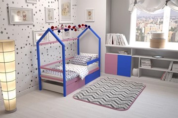 Кровать-домик детская Svogen синий-лаванда в Нижнем Новгороде - предосмотр 5