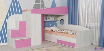 Детская кровать-шкаф Кадет-2, корпус Винтерберг, фасад Розовый в Нижнем Новгороде